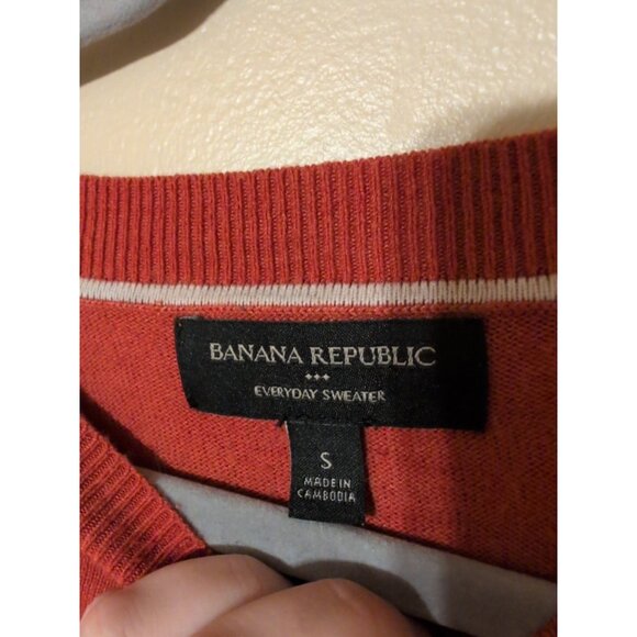 Banana Republic Sweater Women's Small Orange Heather Everyday Sweater - Picture 2 of 5